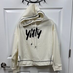 YITTY Cream Hoodie with Black Details